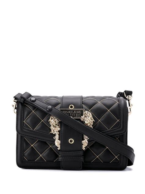 versace jeans quilted shoulder bag|versace jeans bags for women.